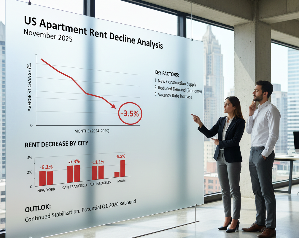 U.S. Apartment Rent Decline Analysis – November 2025