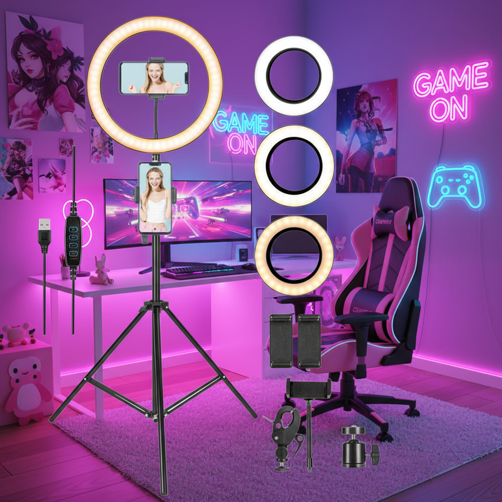 LED selfie light for livestream
